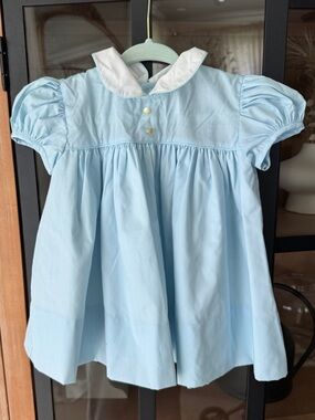 Vintage heirloom dress puff sleeve peter pan collar baby girl feltman bros